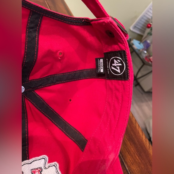 **VINTAGE** - Kansas City Chiefs Cap - Strapped Closure - Red/White - NFL - Picture 6 of 7